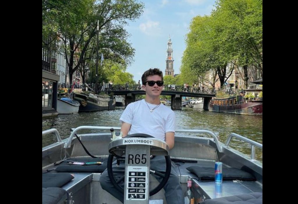 Finn Bennett in boat