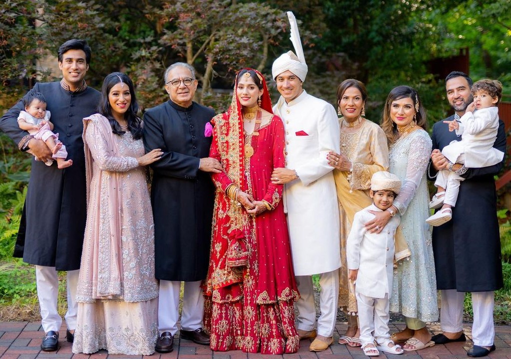 Sabrina Siddiqui with her family on wedding. 